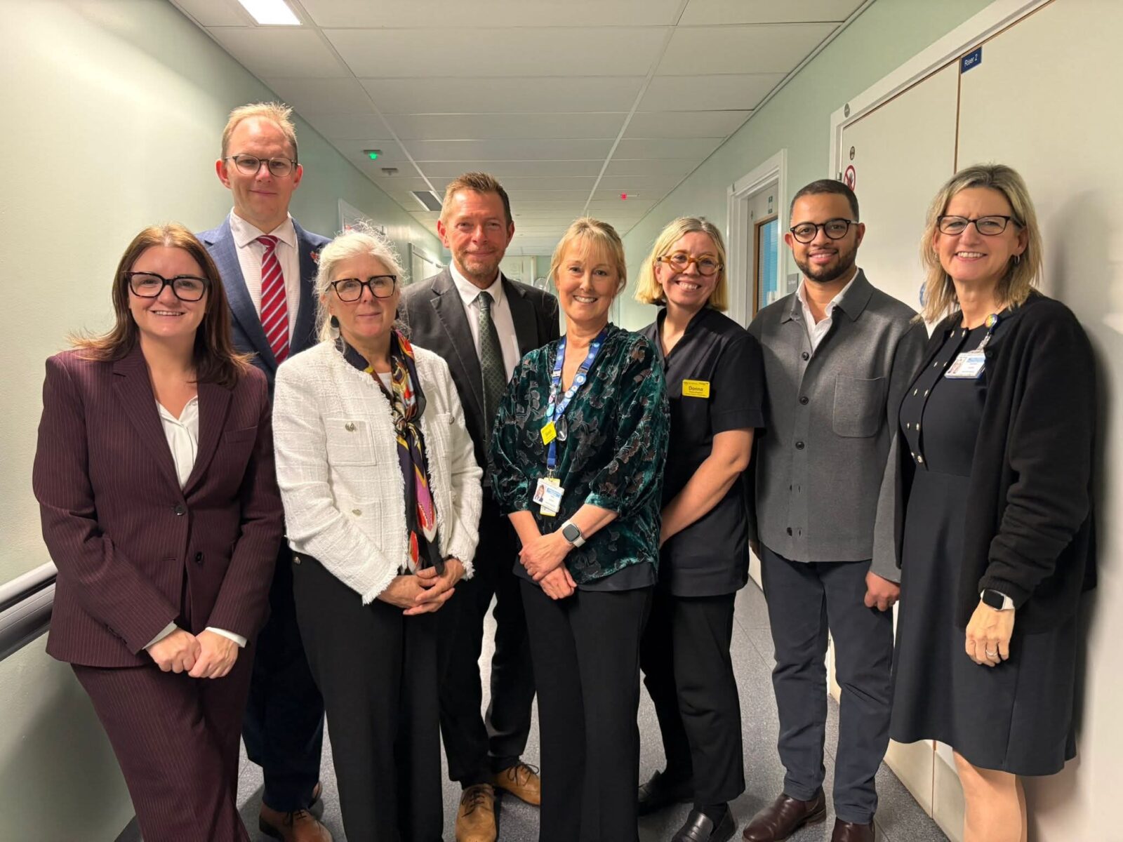 David with other MPs and staff at the Royal Stoke